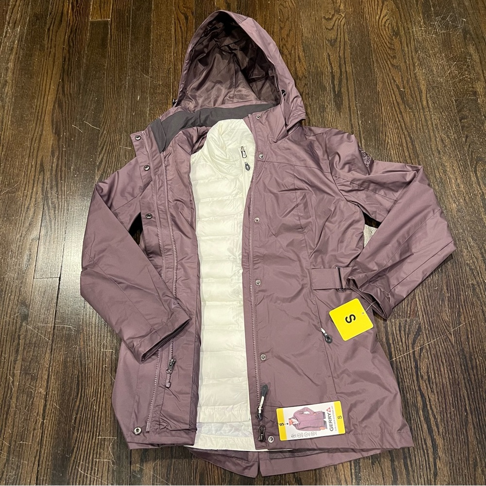 Gerry Women’s 3-in-1 Rain Systems Vest & Jacket Purple Size Small